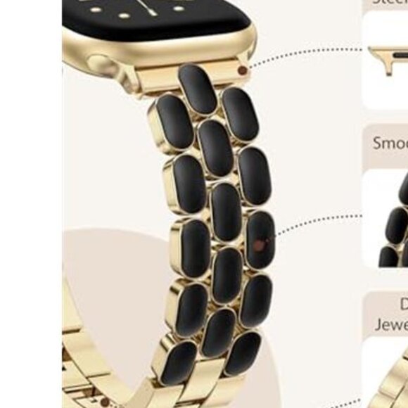 Wearlizer Metal Band Compatible with Apple Watch Bands for Women main image 5